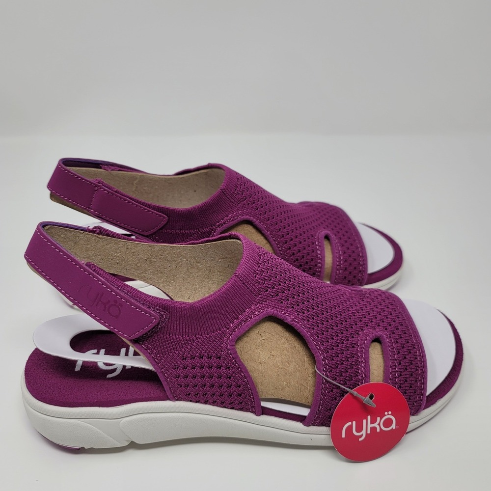 Ryka Women's Stretch Knit Sport Slingback Sandals Micha Magenta Sz 7.5W - Picture 5 of 9